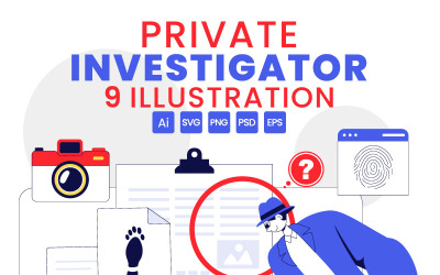 9 Private Investigator Services Illustration