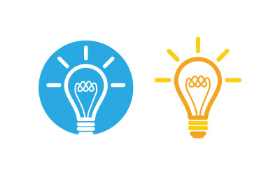 Lampadina icona simbolo logo design illustrazione v.1
