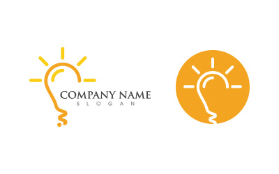 Lampadina icona simbolo logo design illustrazione v.6