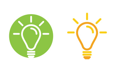 Lampadina icona simbolo logo design illustrazione v.7