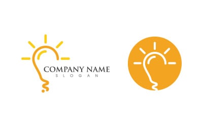 Light bulb icon symbol logo design illustration v.6