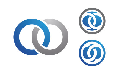 Chain Linked Logo Business corporate illustration design v.25