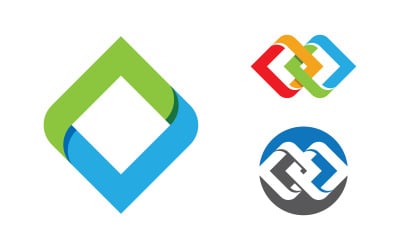Chain Linked Logo Business corporate illustration design v.26