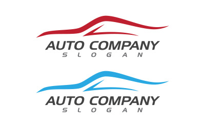 Illustrazione vettoriale del modello del logo dell&amp;#39;auto da corsa v.10