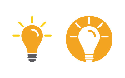 Lampadina icona simbolo logo design illustrazione v.9