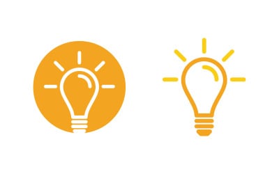 Light bulb icon symbol logo design illustration v.2