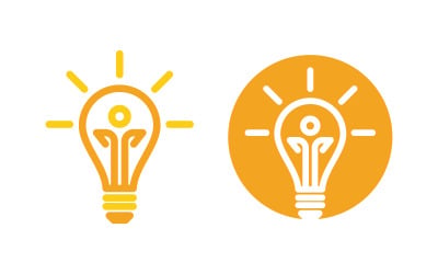 Light bulb icon symbol logo design illustration v.3
