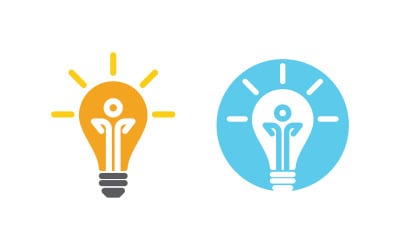 Light bulb icon symbol logo design illustration v.5