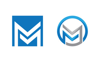 M Letter Logo business icon design illustration template v.19