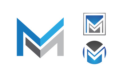 M Letter Logo business icon design illustration template v.26