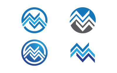 M Letter Logo business icon design illustration template v.27