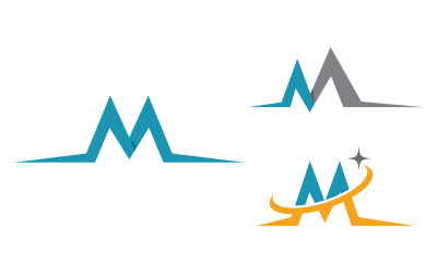 M Letter Logo business icon design illustration template v.33