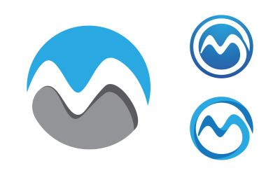 M Letter Logo business icon design illustration template v.38