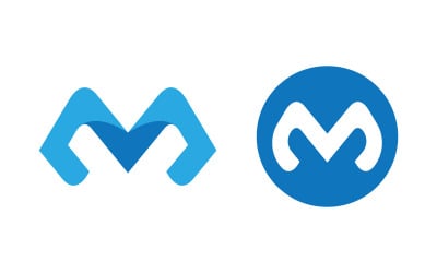 M Letter Logo business icon design illustration template v.43