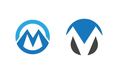 M Letter Logo business icon design illustration template v.45