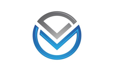 V Letter icon Business Logo Template design illustration v.4