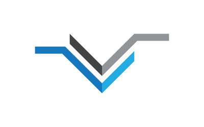 V Letter icon Business Logo Template design illustration v.7