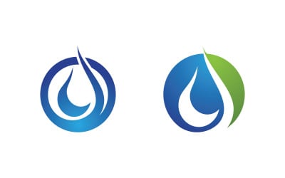Water drop Plumbing Logo Template vector illustration v.70