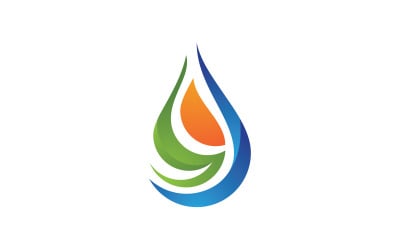 Water drop Plumbing Logo Template vector illustration v.79