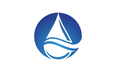 Water drop Plumbing Logo Template vector illustration v.80