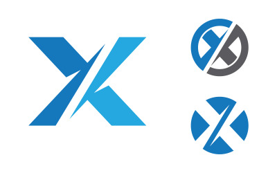 X Letter Branding design Logo Template icon illustration v.3