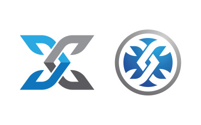X Letter Branding design Logo Template icon illustration v.6