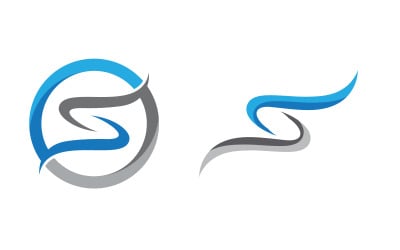 Business S letter logo design vector template v.42