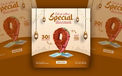 Eid Ul Fitr Discount Social Media Template