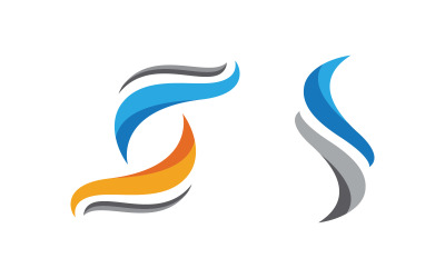 Modèle vectoriel de conception de logo de lettre S d&amp;#39;entreprise vv.45