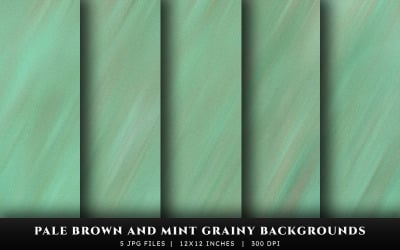 Pale Brown and Mint Grainy Texture Backgrounds