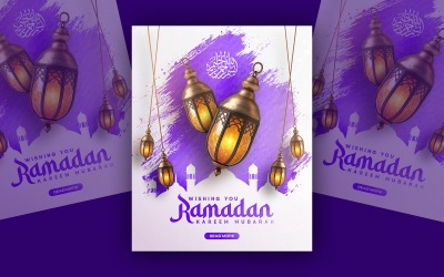 Ramadan kareem Mubarak Social Media Template
