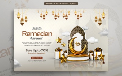 Ramadan Kareem Sale Web Banner Social Media Template