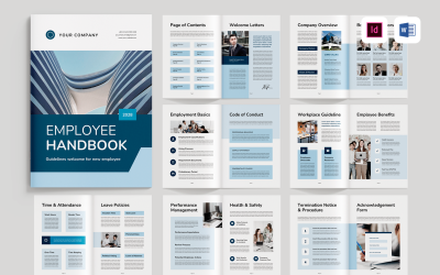 Employee Handbook Template | Microsoft Word &amp;amp; Adobe Indesign