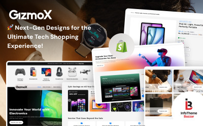 Gizmox - Moderní elektronika Shopify 2.0 téma
