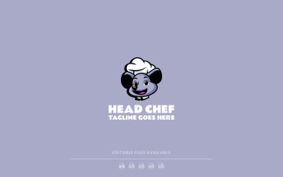 Head Chef Simple Mascot Logo