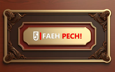 Luxury nameplate logo mockup | card logo mockup