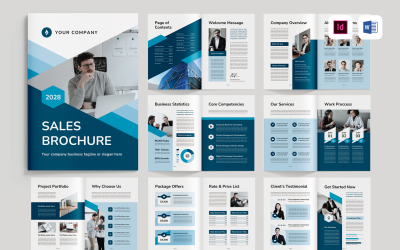 Modèle de brochure commerciale | Microsoft Word et Adobe InDesign