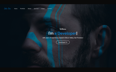 Modèle de site Web réactif HTML5 polyvalent et portfolio John Doe