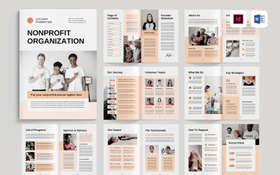 Brochure per organizzazioni non profit | Microsoft Word e Adobe Indesign