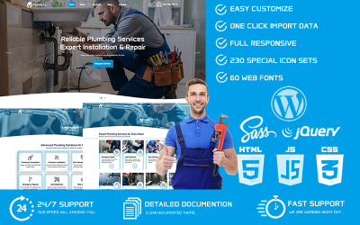 Plumbify - WordPress-thema voor loodgietersdiensten