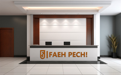 Reception logo mockup | office mockup