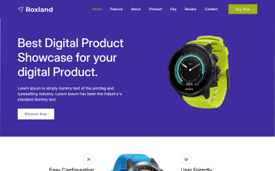 Roxland | Šablona vstupní stránky HTML produktu