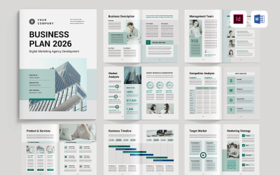 商业计划模板 | Microsoft Word 和 Adobe Indesign