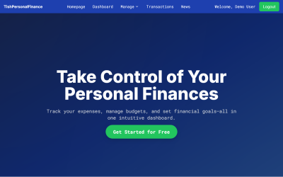 TishPersonalFinance – Next.js, TypeScript und Tailwind CSS-Vorlage für das persönliche Finanz-Dashboard