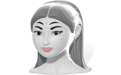 Ätherische Eleganz Büste 3D-Modell