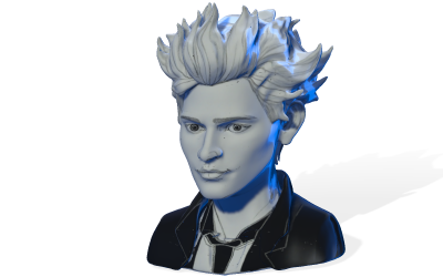 Aydınlık Punk Büstü 3D Modeli