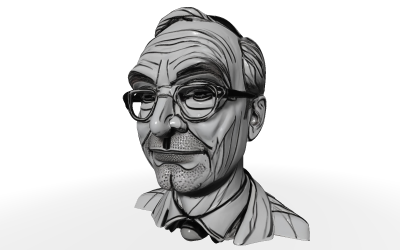 Classic Gentleman Bust Sculpture Free 3D Model