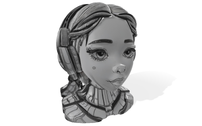 Cyber Groove Bust Free 3D Model