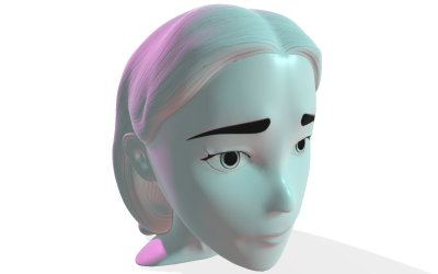 Huzurlu Şekillendirilmiş Yüz Göğüs 3D Modeli