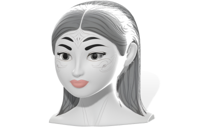 3D-модель бюста Ethereal Elegance